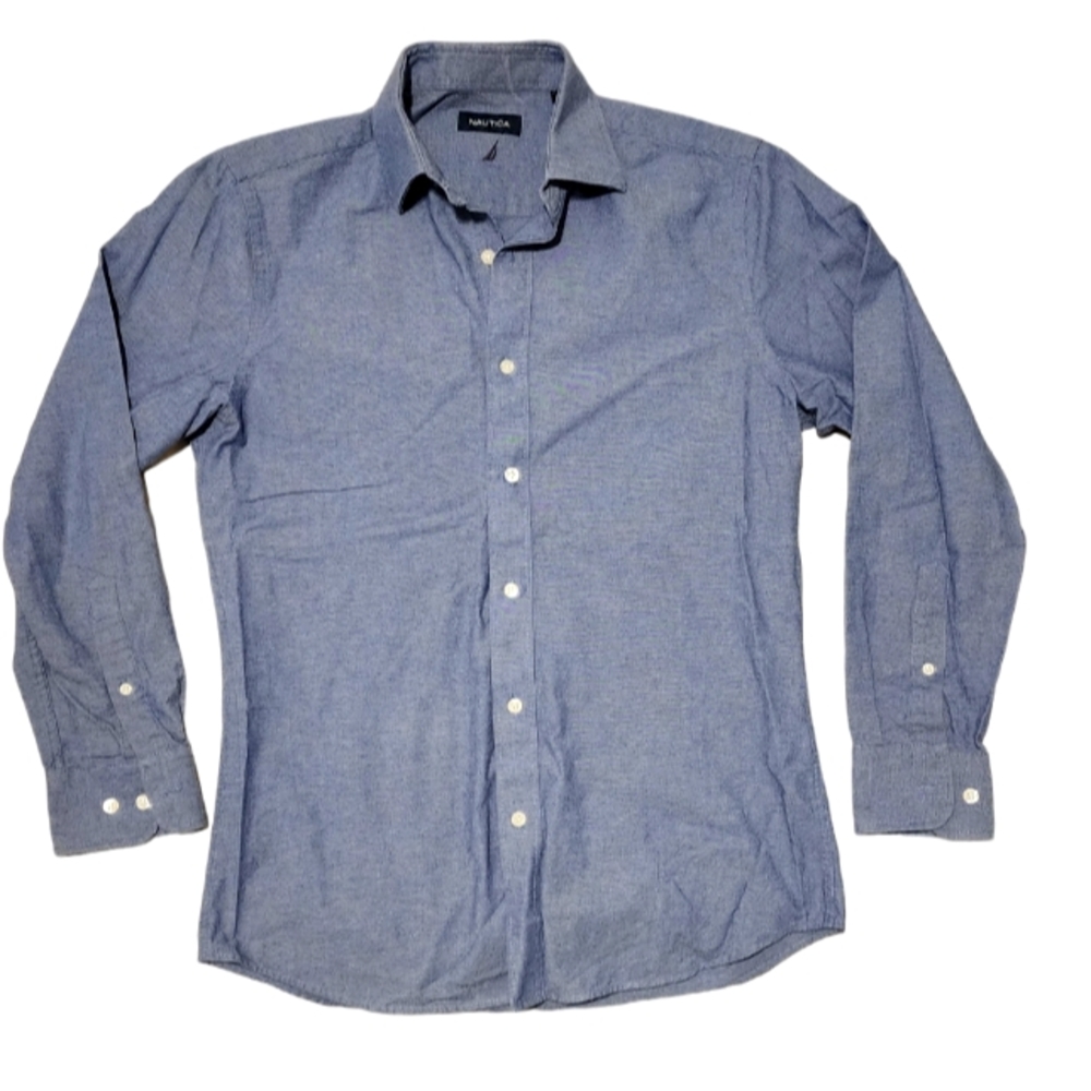Nautical Button-up, Size Medium, Athletic Fit, No "Dad Bods"